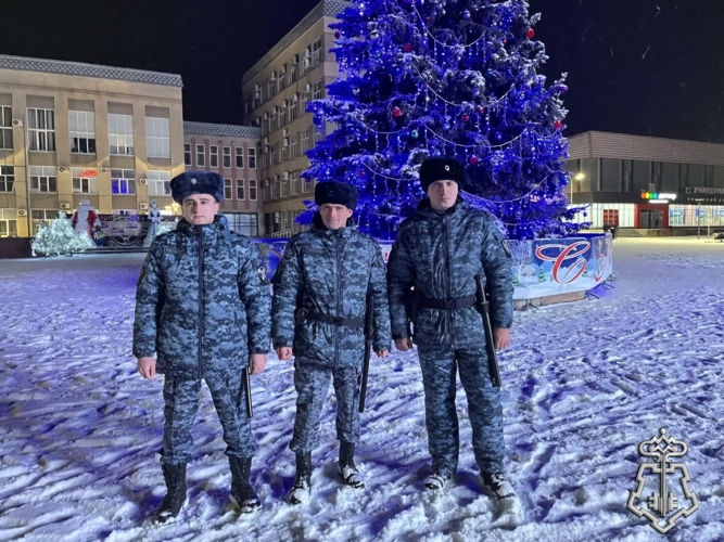 В новогоднюю ночь сотрудники Росгвардии обеспечили общественный порядок на Ставрополье